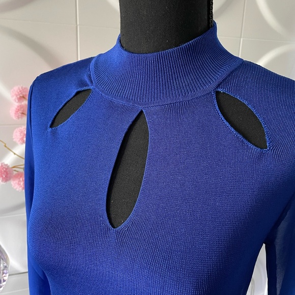 INC International Concepts Blue Mock Turtleneck Size Petite Small NWT - Picture 2 of 8